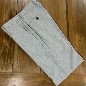 JM Haggar Slim Fit Flat Front Dress Pants, Size 30x32, Light Gray